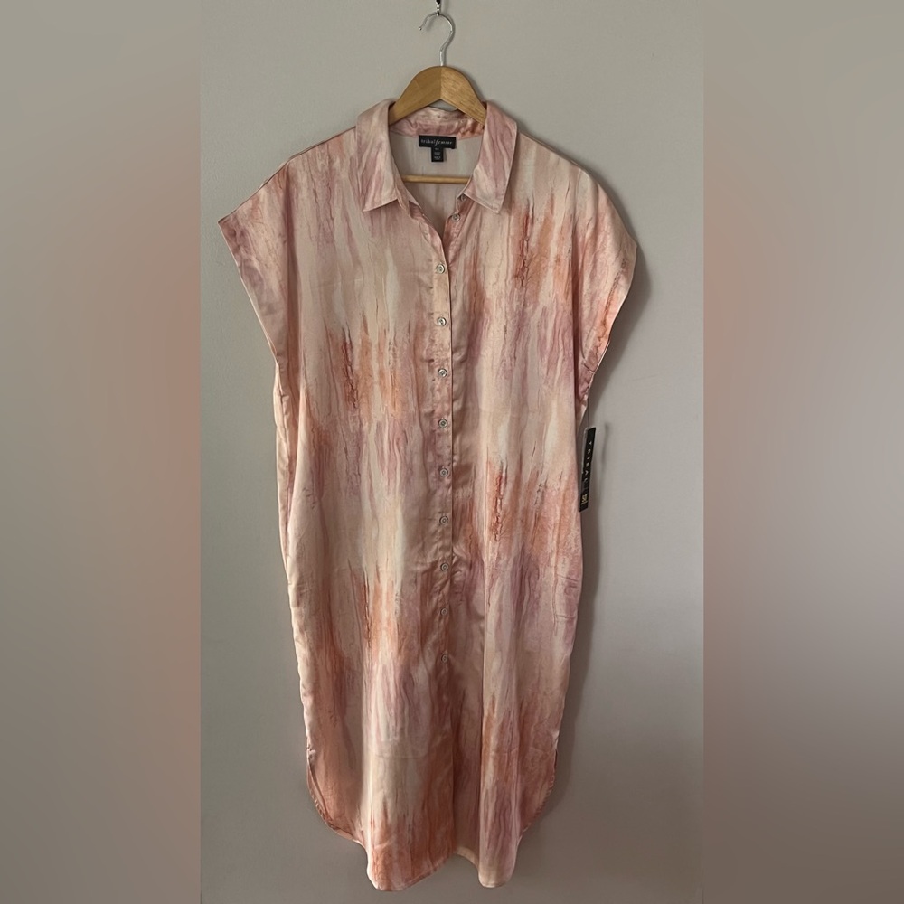 Women’s Tribal Femme Shirt Dress - L - Tan Glow - Beachwear - NWT